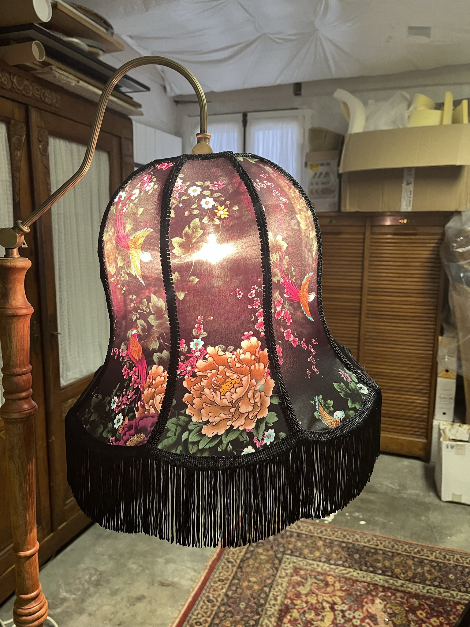Abat-jour couture, format tulipe